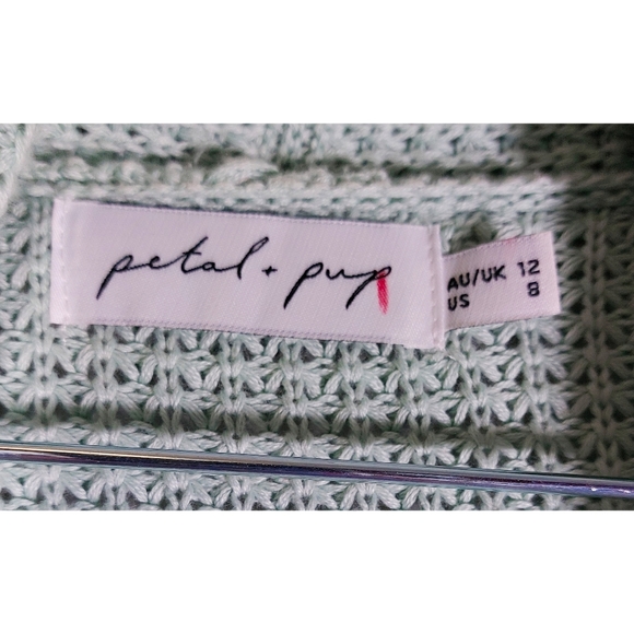 Petal & Pup Herringbone Open Front Cardigan Women's sz 8 - Picture 3 of 3